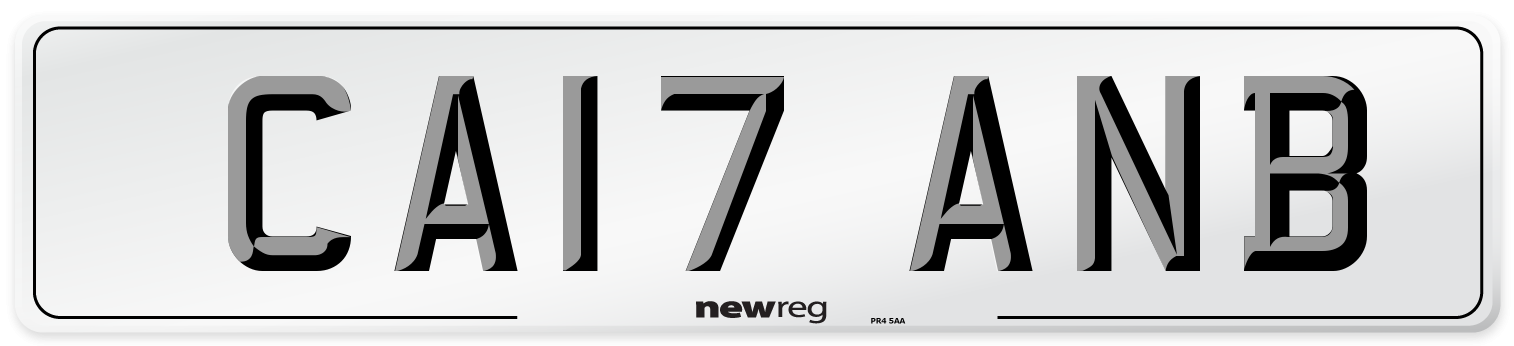 CA17 ANB Number Plate from New Reg